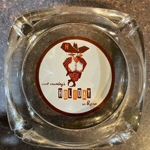 Vintage Newt Crumley Holiday Hotel Reno, Nevada Ashtray